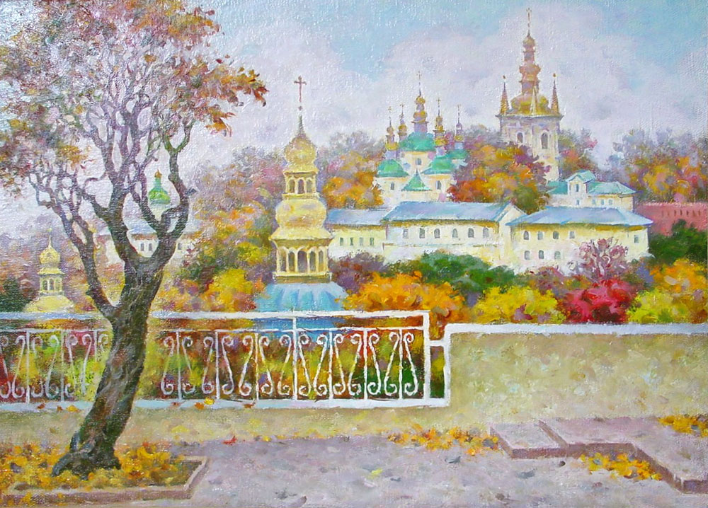 «Вид на Києво-Печерську лавру». 2002. Полотно, олія